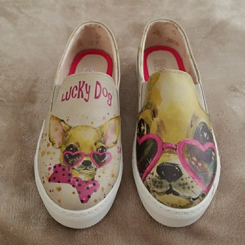 Goby "Lucky Dog" Slip On Sneakers